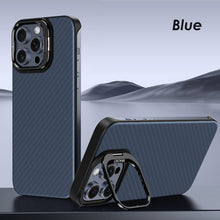 Load image into Gallery viewer, MagSafe titanium alloy bracket carbon fiber case for iPhone