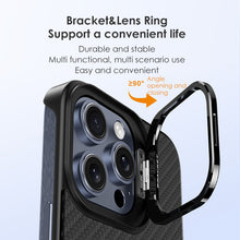 Load image into Gallery viewer, MagSafe titanium alloy bracket carbon fiber case for iPhone
