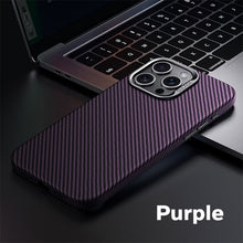 Load image into Gallery viewer, MagSafe ultrathin Kevlar carbon fiber frosted case for iPhone