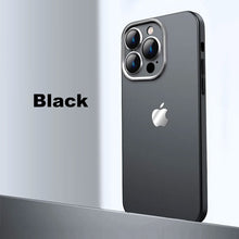 Load image into Gallery viewer, Metal camera frame light frosted case for iPhone