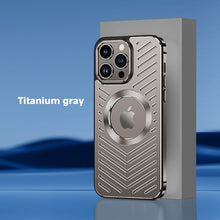 Load image into Gallery viewer, MagSafe Titanium alloy frame hollowed out case for iPhone