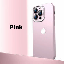 Load image into Gallery viewer, Metal camera frame light frosted case for iPhone