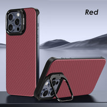 Load image into Gallery viewer, MagSafe titanium alloy bracket carbon fiber case for iPhone
