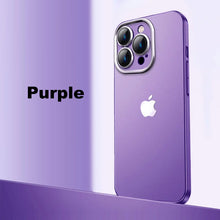 Load image into Gallery viewer, Metal camera frame light frosted case for iPhone
