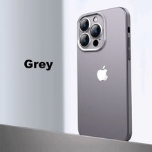 Load image into Gallery viewer, Metal camera frame light frosted case for iPhone