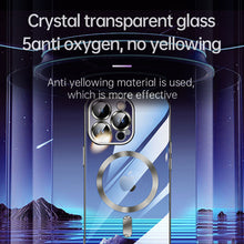 Load image into Gallery viewer, MagSafe ultra thin crystal backplate case for iPhone