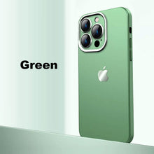 Load image into Gallery viewer, Metal camera frame light frosted case for iPhone
