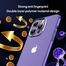 Load image into Gallery viewer, Metal camera frame light frosted case for iPhone