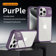 Load image into Gallery viewer, Titanium alloy invisible stand case for iPhone