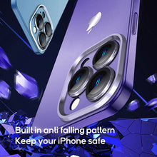 Load image into Gallery viewer, Metal camera frame light frosted case for iPhone