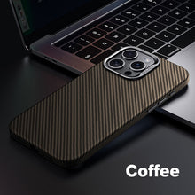 Load image into Gallery viewer, MagSafe ultrathin Kevlar carbon fiber frosted case for iPhone