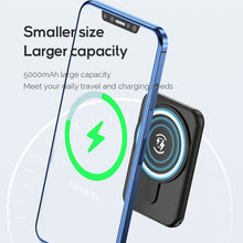 Load image into Gallery viewer, Mini Magnetic wireless fast charger with 5000mAh