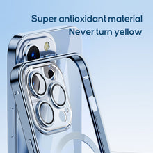Load image into Gallery viewer, Metal frame transparent constant yellow MagSafe case for iPhone