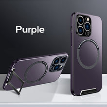 Load image into Gallery viewer, MagSafe concealed stand frosting case for iPhone