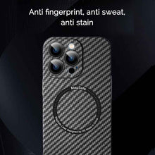 Load image into Gallery viewer, MagSafe light and thin carbon fiber textured case for iPhone 12-13 series