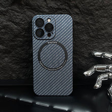 Load image into Gallery viewer, MagSafe light and thin carbon fiber textured case for iPhone 12-13 series