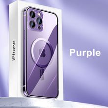 Load image into Gallery viewer, MagSafe HD transparent stainless steel frame case for iPhone