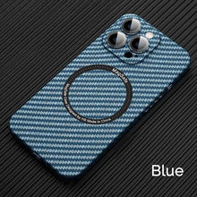 Load image into Gallery viewer, MagSafe light and thin carbon fiber textured case for iPhone 12-13 series