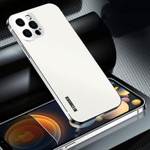 Load image into Gallery viewer, Stainless steel frame frosted case for iPhone