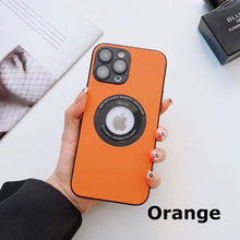 Load image into Gallery viewer, MagSafe Leather Hollow Frosting Skin friendly Case for iPhone