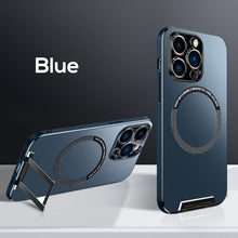 Load image into Gallery viewer, MagSafe concealed stand frosting case for iPhone