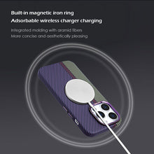 Load image into Gallery viewer, MagSafe combination color skin friendly carbon fiber case for iPhone