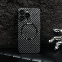 Load image into Gallery viewer, MagSafe light and thin carbon fiber textured case for iPhone 12-13 series