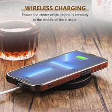 Load image into Gallery viewer, Electroplated frame business leather simple case for iPhone