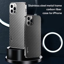 Load image into Gallery viewer, MagSafe carbon fiber frosted case for iPhone