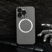Load image into Gallery viewer, MagSafe light and thin carbon fiber textured case for iPhone 12-13 series