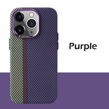 Load image into Gallery viewer, MagSafe combination color skin friendly carbon fiber case for iPhone