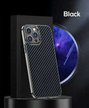 Load image into Gallery viewer, MagSafe ultra thin electroplated frame carbon fiber case for iPhone