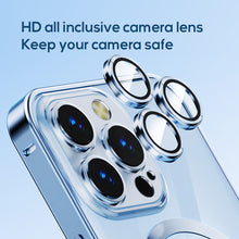 Load image into Gallery viewer, Metal frame transparent constant yellow MagSafe case for iPhone