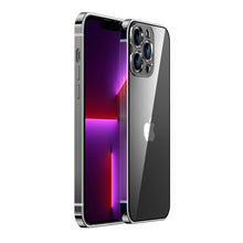 Load image into Gallery viewer, Small steel alloy frame HD back plate case for iPhone