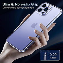 Load image into Gallery viewer, Small steel alloy frame HD back plate case for iPhone