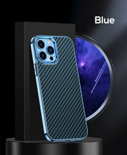 Load image into Gallery viewer, MagSafe ultra thin electroplated frame carbon fiber case for iPhone