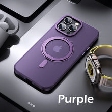 Load image into Gallery viewer, Titanium alloy multifunctional stand frosted case for iPhone