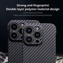 Load image into Gallery viewer, Ultra thin borderless carbon fiber case for iPhone