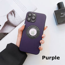 Load image into Gallery viewer, MagSafe Leather Hollow Frosting Skin friendly Case for iPhone