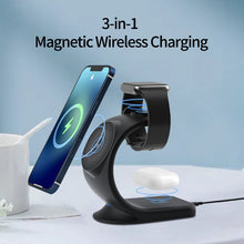 Load image into Gallery viewer, 3-in-1 wireless charger Magnetic mobile phone/headphone/watch
