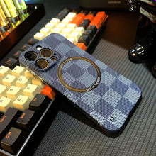 Load image into Gallery viewer, MagSafe british Plaid borderless case for iPhone