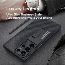 Load image into Gallery viewer, Full curved high-quality leather case for Galaxy S22 Ultra