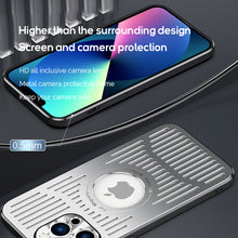 Load image into Gallery viewer, MagSafe metal back hollow case for iPhone