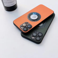 Load image into Gallery viewer, MagSafe Leather Hollow Frosting Skin friendly Case for iPhone