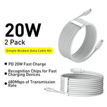 Load image into Gallery viewer, USB Type C for iPhone PD 20W fast charge USB Data line
