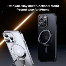 Load image into Gallery viewer, Titanium alloy multifunctional stand frosted case for iPhone