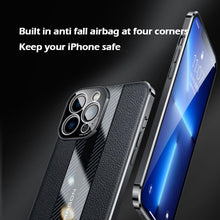 Load image into Gallery viewer, Light luxury cowhide carbon fiber texture case for iPhone