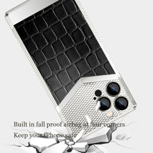 Load image into Gallery viewer, Electroplated alligator leather case for iPhone