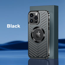 Load image into Gallery viewer, MagSafe Titanium alloy frame hollowed out case for iPhone
