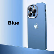 Load image into Gallery viewer, Metal camera frame light frosted case for iPhone
